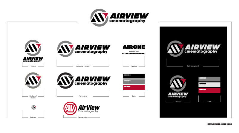 Airview Cinematography branding guide